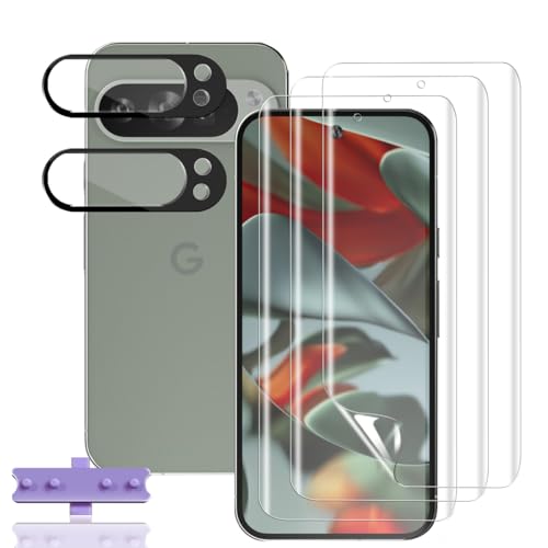 Rnnmeeko Schutzfolie für Google Pixel 9 Pro Folie 3 Stück und 2 Stück Panzerglas kamera, kompatibel mit Pixel 9 Pro Weiche TPU Displayschutzfolie, HD Anti- Kratzer Anti-Blasen Displayschutz Rnnmeeko Schutzfolie für Google Pixel 9 Pro Folie 3 Stück und 2 Stück Panzerglas kamera, kompatibel mit Pixel 9 Pro Weiche TPU Displayschutzfolie, HD Anti- Kratzer Anti-Blasen Displayschutz von Rnnmeeko