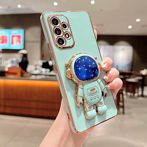 Miagon Blau Galaxie Astronaut Ständer Hülle für Samsung Galaxy A54 5G,Cute Mädchen Dünn Galvanisierte Schutzhülle Weiches Case Bumper mit Astronaut Halter Kickständer von Rnrieyta