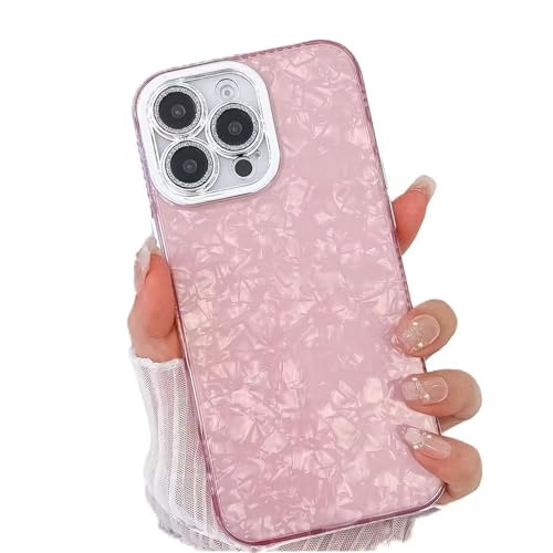 Miagon für iPhone 14 Pro Max Hülle Niedlich Muschelschalen Muster Hart Stoßfeste Glitzer Handyhülle mit Kameraschutz Ästhetischer Schlanke Schutzhülle von Rnrieyta