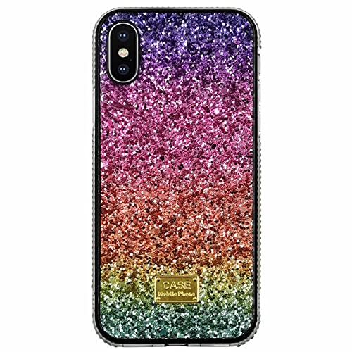 Rnrieyta Miagon Diamant Hülle für iPhone 14 Plus,Gradient Bling Glitzer Strass Glänzend Handyhülle Kristall Steine Harte Schale Stoßstange Schutzhülle,Lila von Rnrieyta