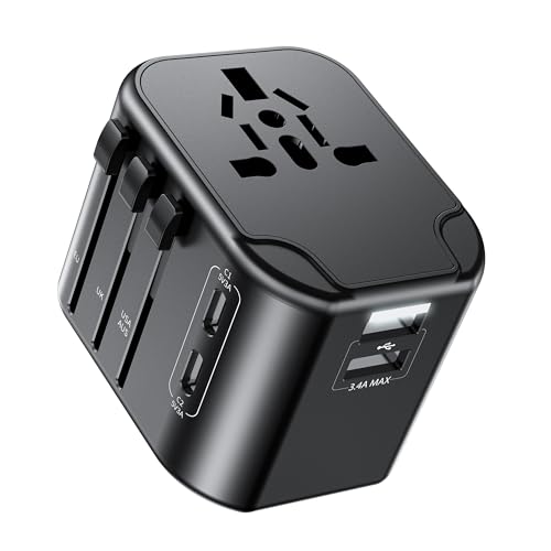 RoRoSkin Reiseadapter Weltweit,Steckdosenadapter mit 2USB A, 2USB C und 1AC Steckdose,Internationaler Steckdosenadapter für Deutschland USA UK Frankreich Spanien Japan Thailand Italien über 200 Länder RoRoSkin Reiseadapter Weltweit,Steckdosenadapter mit 2USB A, 2USB C und 1AC Steckdose,Internationaler Steckdosenadapter für Deutschland USA UK Frankreich Spanien Japan Thailand Italien über 200 Länder von RoRoSkin