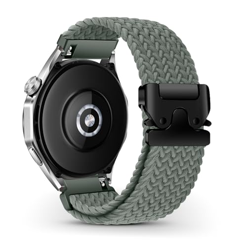 RoYiio 22mm Armband Nylon für Xiaomi Watch S4 Uhrarmband Redmi Watch 5 Active/Lite Atmungsaktiver Weich Armband für Huawei GT 5 Pro 46mm /Garmin Venu 3 /Forerunner 265 - Grün von RoYiio
