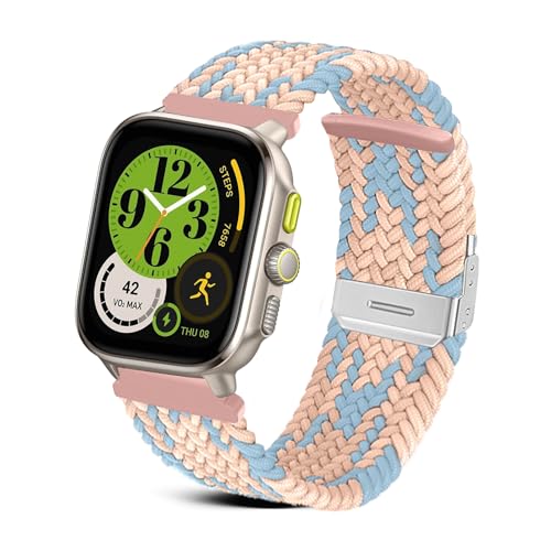 RoYiio Nylon Armband für Amazfit Active 2 /Cheetah Square/GTR Mini/Bip 3 Pro Uhrenarmband 20mm Bequem und Atmungsaktiv Uhrarmband für Amazfit GTS 4 Mini/GTS 3/ GTS 2 - LLF von RoYiio