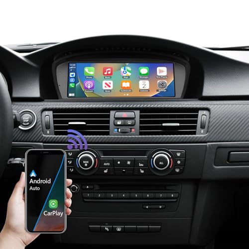 8,8 Zoll Autoradio Touchscreen Wireless CarPlay Android Auto für BMW 3er 5er E90/E91/E92/E93/E60/E61 2008-2013 Jahr mit CIC System, Auto Stereo Multimedia Radio Empfänger von Road Top