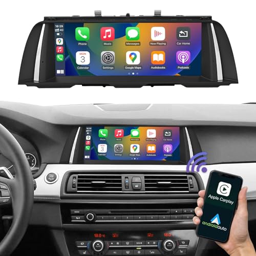 Road Top 10,25 Zoll Autoradio Touchscreen Drahtlos CarPlay Android Auto für BMW 5 Serie F10/F11 2010-2012 Jahr mit CIC System, Car Radio Carplay Auto Stereo Multimedia Radio Receiver von Road Top