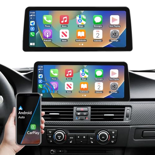 Road Top 12,3 Zoll Autoradio Drahtloses Carplay Android Auto Touchscreen für BMW 3 Serie E90/E91/E92/E93 2008-2013 Jahr mit CIC System, Unterstützung Mirrorlink Navigation von Road Top