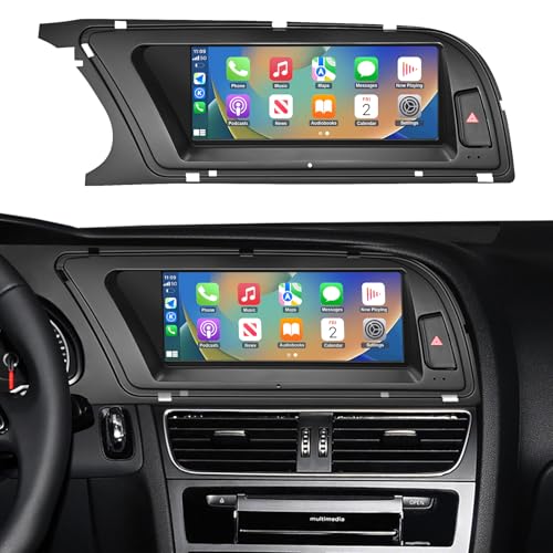 Road Top 8,9 Zoll Autoradio Drahtlos CarPlay Touchscreen für Audi A4 2009-2015 Jahr mit 3GMMI, Autoradio Stereo Multimedia Bildschirm, Unterstützung Drahtlos Android Auto, Navigation, Mirrorlink von Road Top