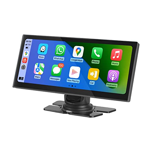 Road Top Apple CarPlay & Android Auto, 8.9 Zoll IPS Carplay Display Mit Lichtempfindliche Funktion, Unterstützt Bluetooth-Freisprecheinrichtung, Siri/Google Assistant und Lien miroir von Road Top