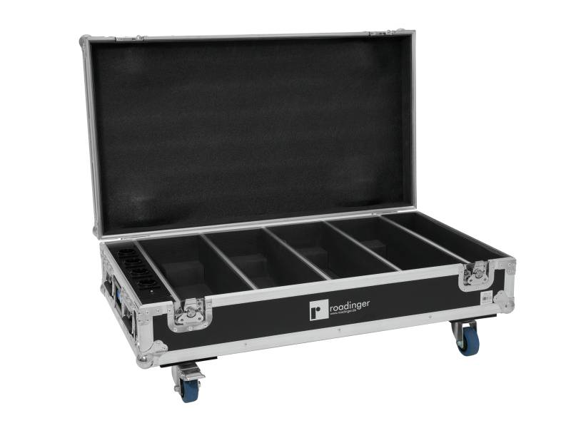 Roadinger Flightcase 4x AKKU BAR-6 QCL mit Ladefunktion von Roadinger