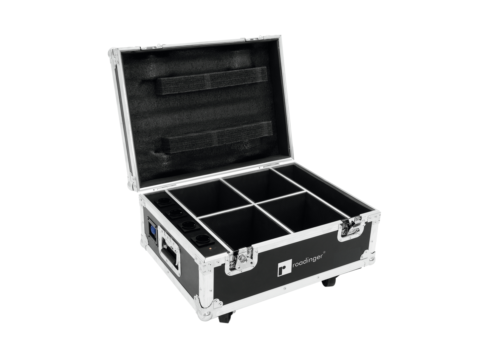 Roadinger Flightcase 4x Akku IP UP-4 QuickDMX mit Ladefunktion von Roadinger