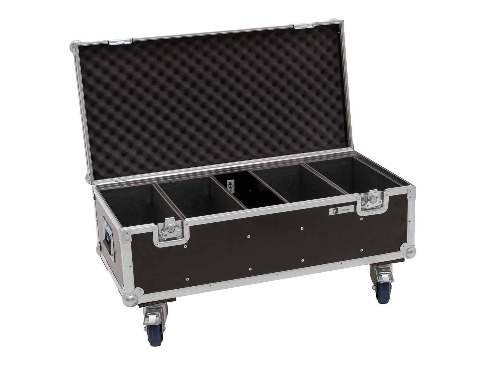 Roadinger Flightcase 4x Audience Blinder 2x100W LED COB CW/WW mit Rollen von Roadinger