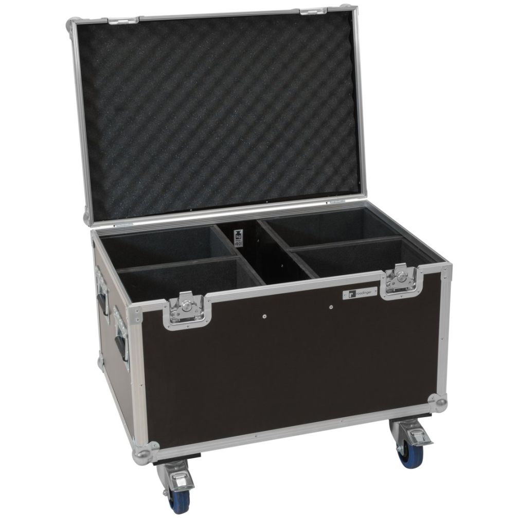 Roadinger Flightcase 4x LED Theatre COB 200 Serie, mit Rollen von Roadinger