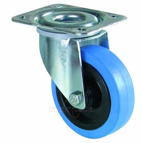 Roadinger Lenkrolle 100mm Blue Wheel hellblau von Roadinger