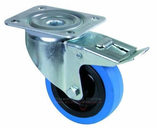 Roadinger Lenkrolle 100mm Blue Wheel mit Bremse Roadinger Lenkrolle 100mm Blue Wheel mit Bremse von Roadinger