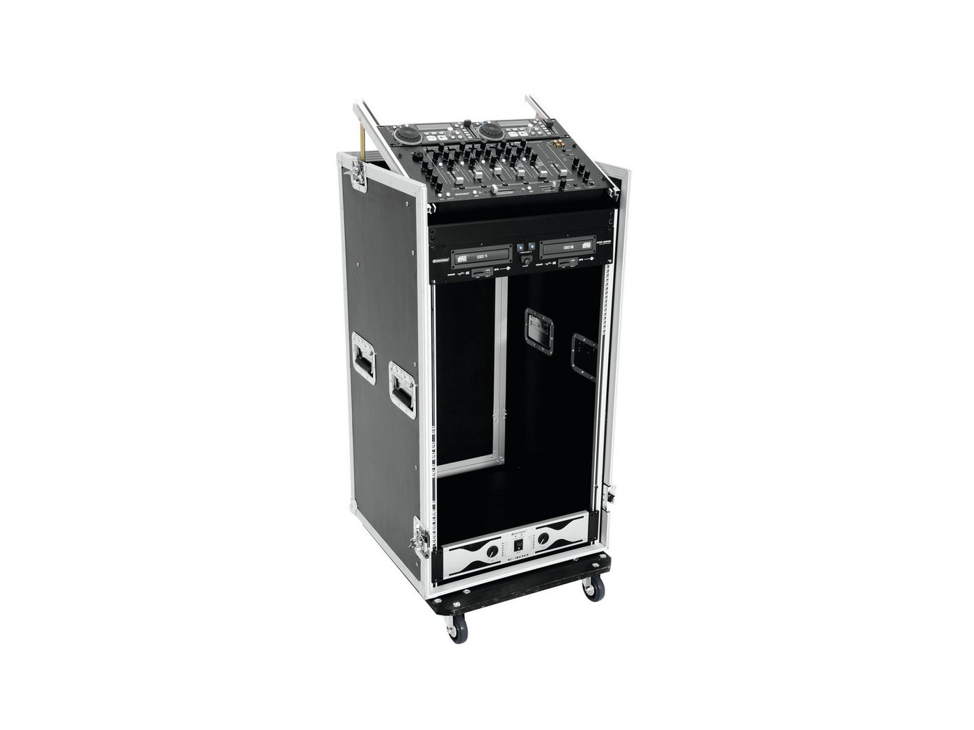 Roadinger Rack ROADINGER Spezial-Kombi-Case Profi, 20HE mit Rollen Roadinger Rack ROADINGER Spezial-Kombi-Case Profi, 20HE mit Rollen von Roadinger