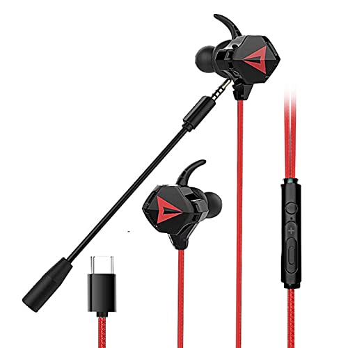 Kabelgebundene Typ-C-In-Ear-Kopfhörer, keine Verzögerung, Handy-Gaming-Headset mit Mikrofon von Roadoor