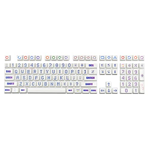 Roadoor 104 Stück/Set Tastenkappen Universal Farbsublimation Mini Mechanische Tastatur Tastenkappen Ersatz Filigrane und personalisierte Cherry Axis Opak Tastenkappen für PC I von Roadoor