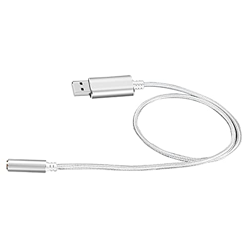 Roadoor USB-Soundkarte, klarer Klang, tragbar, Plug and Play, Kopfhörer, Mikrofonanschluss, USB, externes Headset-Mikrofon in einem, Treiberfrei, unabhängige Soundkarte für Computer, Schwarz, 1 m von Roadoor