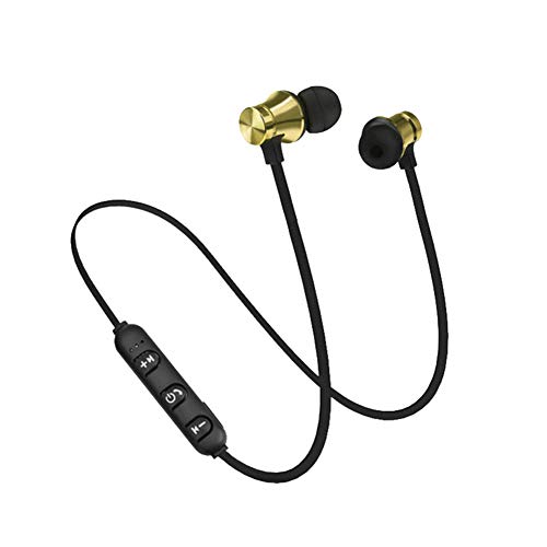 YSoutstripdu In-Ear-Kopfhörer, kabellos, Bluetooth, für Sport, Geräuschreduzierung, magnetisch, kompatibel mit Samsung Galaxy S4/5/6/7/8/9 Note 5/8/9, goldfarben von Roadoor