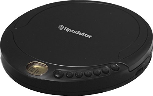 Roadstar tragbarer CD-Player mit Antishock und Autoresume, inkl. Ohrhörer (Wiederaufladbar, Programmierbar, Zufällige Wiedergabe, Titel wiederholen) von Roadstar