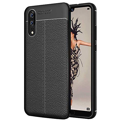 Roar Backcover Hülle für Huawei P20 (5.8 Zoll) Handyhülle Schutzhülle Silikon Case Cover TPU Silikonhülle Ultra-Dünn, Schwarz von Roar