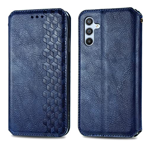 Roar Handy Hülle für Samsung Galaxy A34, PU Leder Flip Case Tasche mit 3D Motiv, Elegante Unisex Klapphülle mit Kartenfach, Ständer und Magnet-Verschluss | Blau von Roar