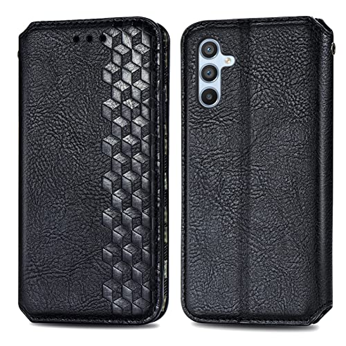 Roar Handy Hülle für Samsung Galaxy A34, PU Leder Flip Case Tasche mit 3D Motiv, Elegante Unisex Klapphülle mit Kartenfach, Ständer und Magnet-Verschluss | Schwarz von Roar