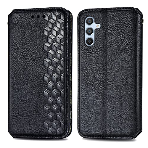 Roar Handy Hülle für Samsung Galaxy A54, PU Leder Flip Case Tasche mit 3D Motiv, Elegante Unisex Klapphülle mit Kartenfach, Ständer und Magnet-Verschluss | Schwarz von Roar