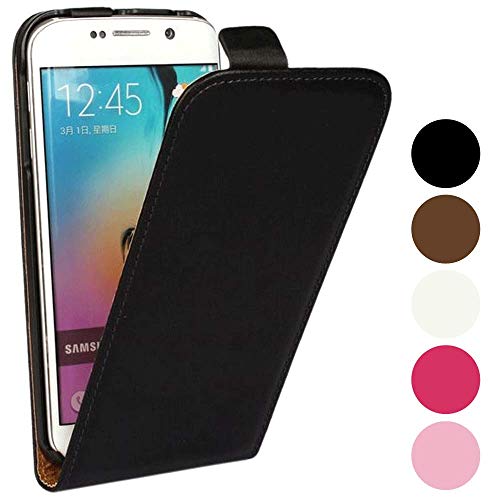 Roar Handy Hülle für Samsung Galaxy S4, Handyhülle Schwarz, Tasche Handytasche Schutzhülle Flip Case mit Magnet-Verschluss von Roar