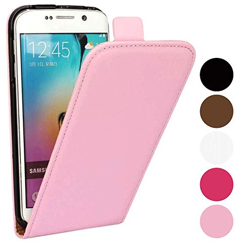 Roar Handy Hülle für Samsung Galaxy S4 Mini, Handyhülle Rosa, Tasche Handytasche Schutzhülle Flip Case mit Magnet-Verschluss von Roar