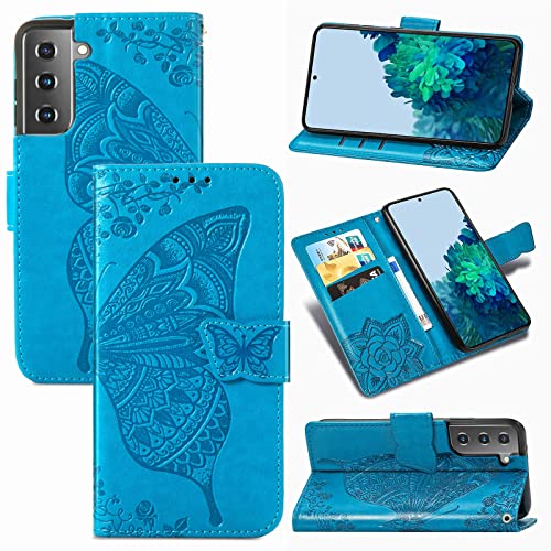 Roar Handyhülle Tasche für Samsung Galaxy S22 Hülle Flip Case Schutzhülle für Samsung Galaxy S22 | Magnet Kartenfach Standfunktion | Türkis Petrol von Roar