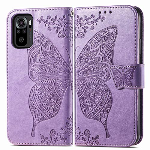 Handyhülle für Xiaomi Redmi Note 10 Hülle Redmi Note 10 | Book Case Flip Tasche mit Magnet Kartenfach Standfunktion | Flieder von Roar