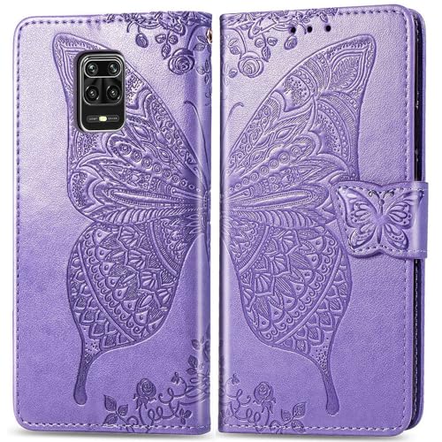 Handyhülle für Xiaomi Redmi Note 9 Pro Hülle Redmi Note 9 Pro | Book Case Flip Tasche mit Magnet Kartenfach Standfunktion | Flieder von Roar