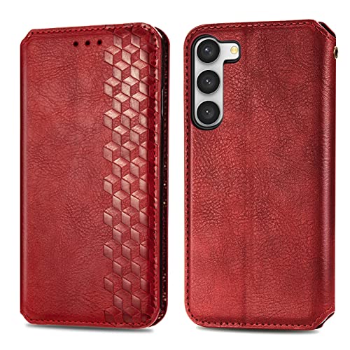 Roar Handyhülle für Samsung Galaxy S23 Plus Hülle Samsung S23 Plus | Premium Book Case Flip Tasche mit Magnet Kartenfach Standfunktion | Rot von Roar