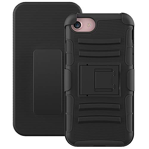 Roar Outdoor Hülle für iPhone Se (2020), Schutzhülle Handyhülle Panzer Case, Military Grade, 3-teilig mit Gürtelclip und Displayabdeckung, Schwarz von Roar