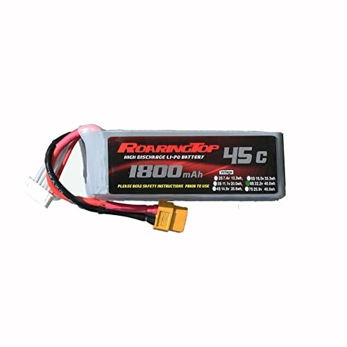 Roaring Top 22.2V 1800mAh 6S 45C RC Batterien Lipo Battery RC Hardcase Lipo Akku Pack mit Deans Anschluss für RC Auto RC Boot RC Truck Heli Flugzeug von Roaring Top