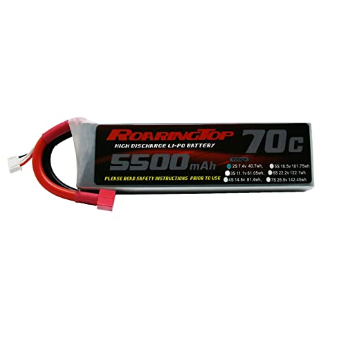 Roaring Top 7.4V 5500mAh 2S 70C RC Batterien Lipo Battery RC Hardcase Lipo Akku Pack mit Deans Anschluss für RC Auto RC Boot RC Truck Heli Flugzeug Roaring Top 7.4V 5500mAh 2S 70C RC Batterien Lipo Battery RC Hardcase Lipo Akku Pack mit Deans Anschluss für RC Auto RC Boot RC Truck Heli Flugzeug von RoaringTop