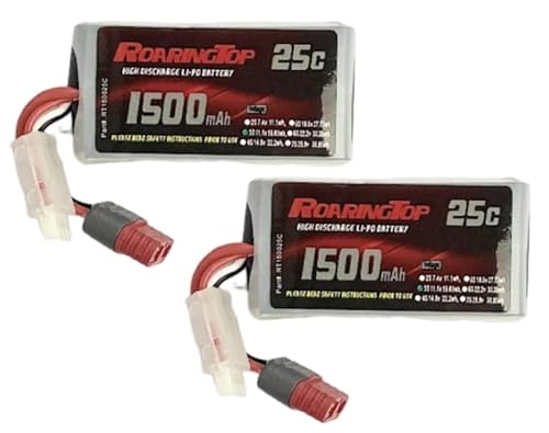 ROARINGTOP 3S Lipo Battery 11.1V 1500mAh RC Lipo Batteries 25C mit T Plug für WLtoys 4WD High Speed RC Auto und die meisten RC Autos Maßstab 1/14, 1/16 LKW ROARINGTOP 3S Lipo Battery 11.1V 1500mAh RC Lipo Batteries 25C mit T Plug für WLtoys 4WD High Speed RC Auto und die meisten RC Autos Maßstab 1/14, 1/16 LKW von RoaringTop