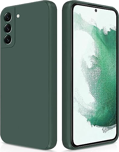 Robashi Schutzhülle kompatibel mit Samsung Galaxy S22 5G Hülle aus hochwertigem Flüssigsilikon Rundumschutz für Handy, Grün Kratzfest von Robashi