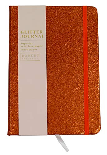 Notizbuch, A5, Glitzer, Orange von Robert Frederick
