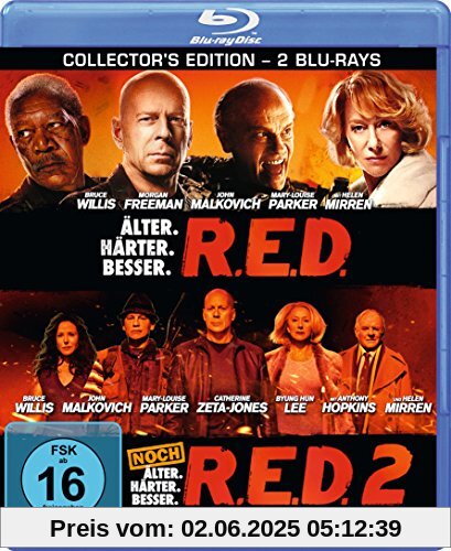 R.E.D. - Älter. Härter. Besser/R.E.D. 2 [Blu-ray] [Collector's Edition] von Robert Schwentke