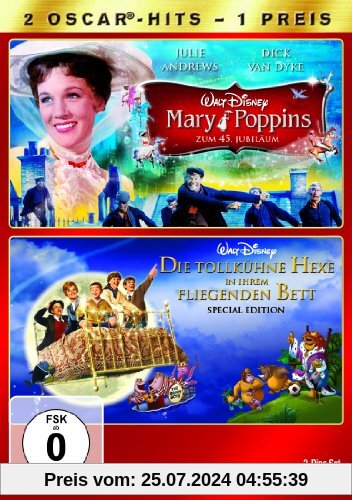 Mary Poppins / Die tollkühne Hexe in ihrem fliegenden Bett (2 DVDs) von Robert Stevenson
