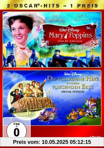 Mary Poppins / Die tollkühne Hexe in ihrem fliegenden Bett (2 DVDs) von Robert Stevenson