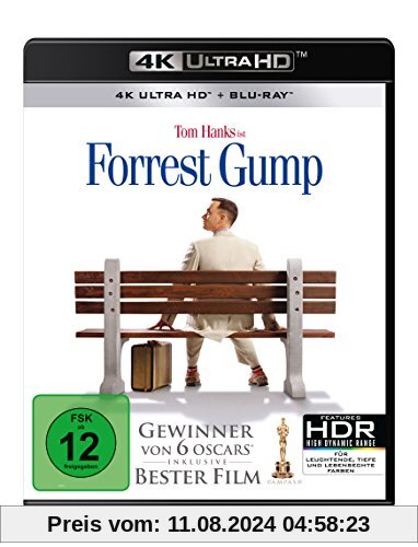 Forrest Gump (4K Ultra HD) (+ Blu-ray 2D) von Robert Zemeckis