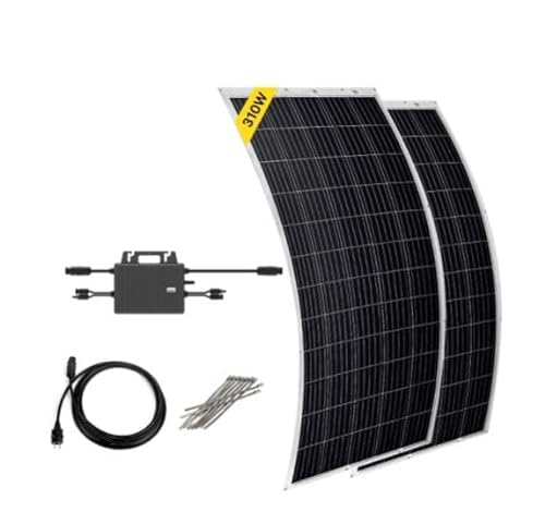 Robinsun Light Solarpanel-Set, selbstinstallierend, 620 Wp (2 ultraleichte Panels) + 600 W Micro-Wechselrichter mit WLAN und Verbindungskabel von Robinsun