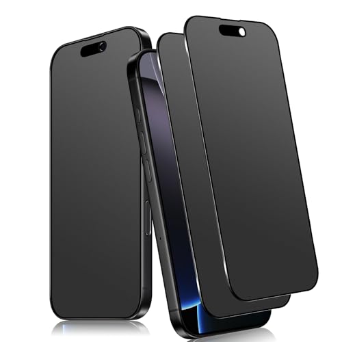 Robofun 2 Stück Matte Sichtschutz Schutzfolie Kompatibel mit iPhone 16 Pro Max für Panzerglas Matt, Anti Fingerabdrücke Matte Anti-Spy Folie, Blendschutz Full Screen Privacy Schutzglas -6.9 Zoll von Robofun