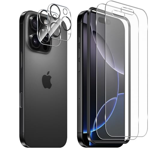 Robofun Matt Schutzfolie für iPhone 16 Pro Max für Panzerglas mit Ultra-Klar Kameraschutz [2+2 ], Blendschutz Panzer Matte Glas Folie, 9H Härte Schutzglas Displayschutz Anti-Fingerabdruck Panzerfolie von Robofun