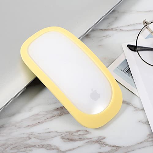 Robwick Weiche Silikon-Schutzhülle, kompatibel mit Apple Magic Mouse I & II; iMac Maus, Gelb von Robwick