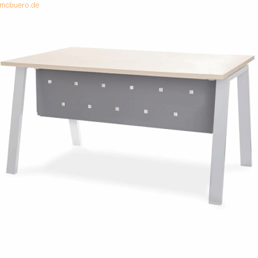 Rocada Fußraumblendeblende für Schreibtisch Metal 140cm (117x30cm) gra von Rocada