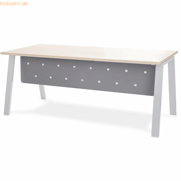 Rocada Fußraumblendeblende für Schreibtisch Metal 180cm (157x30cm) gra von Rocada